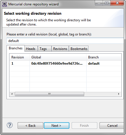 Select a working directory