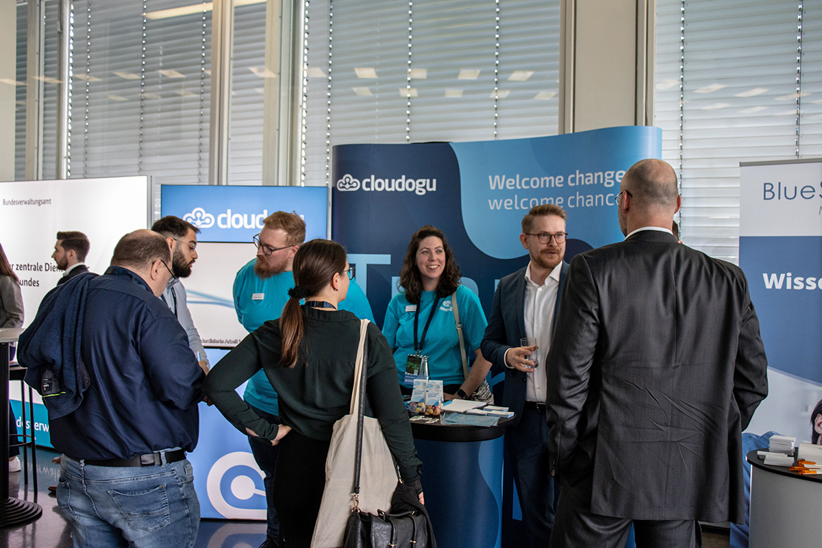 Digitaler Staat 2023, Discussions at the Cloudogu booth